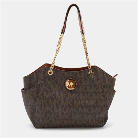 michael michael kors coated canvas tote|Michael Kors large grab bag.